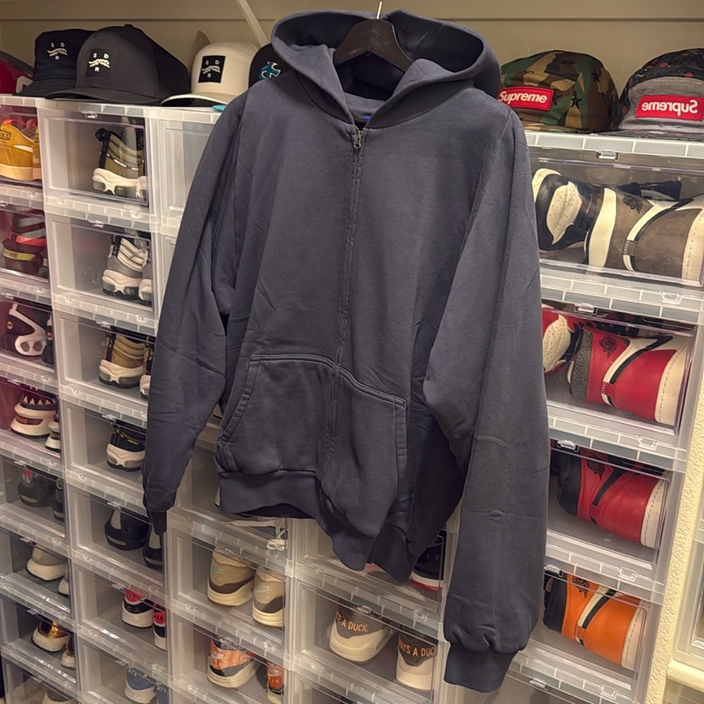 Yeezy Dark Gray Blue Zip Up Sweater